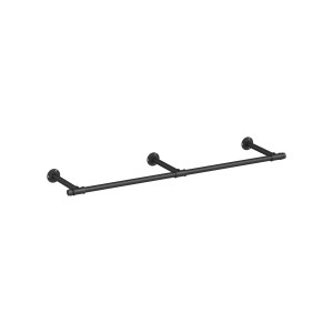 Schwarzer Songmics Kleiderständer zur Wandmontage im Industrial Style.