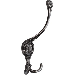 Eisenfarbiger Siro Huthaken 504 aus Metall im rustikalen Design für Garderobe.