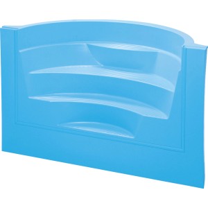 Blaue Steinbach Römertreppe aus GFK für den Poolbau, ideal für Ökopool-Sets.