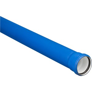 Blaues Marley HT Silent Abwasserrohr DN 110/500 mm mit Steckmuffe.