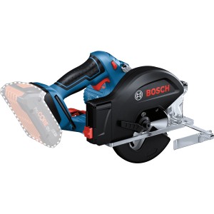 Bosch Professional Akku-Kreissäge GKM 18 V-50 Solo in L-Boxx, blaue Handkreissäge ohne Akku.