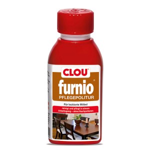 Clou Furnio Pflegepolitur, transparent, 150ml Flasche für lackierte Möbel. Holzpflege für OBI.