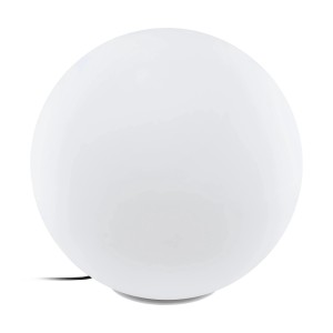 Weiße Eglo Monterolo Außen-Kugelleuchte, Ø 60 cm, für Garten und Terrasse.