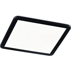 Schwarzes, dimmbares Trio LED-Panel Camillus, 40x40 cm, für Deckenmontage, IP44.