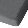 Detailansicht der graphitgrauen Beautissu Loftlux DC Deckchairauflage. Sichtbar sind die Stoffstruktur und die dicke Kante des Sitzkissens.