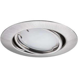 Paulmann LED Einbaustrahler Coin, rund, 90mm, 430lm, Smart Home Zigbee, silberfarben.