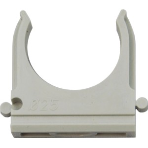 E2 Elektro Klemmschelle, 25 mm, zur Befestigung von Elektro-Installationsrohren.