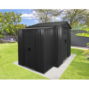 Floraworld Anbauraum (153x81x170cm) für Gerätehäuser, Stahlblech, verzinkt und lackiert, mit Doppelschiebetür.