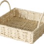 Naturfarbener Boltze Serviettenhalter Portolo aus geflochtenem Material, 19x19x11 cm.