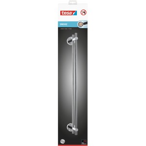 Tesa Smooz Badetuchhalter doppelt, verchromt. Handtuchstange für zwei Badetücher zur Wandmontage.