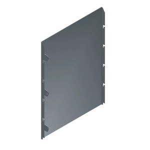 Dunkelgraues bellissa PANNELLO Hochbeet Segment, 50 cm hoch, mit Befestigungslöchern. Corten-Stahl für modulare Einfassungen.