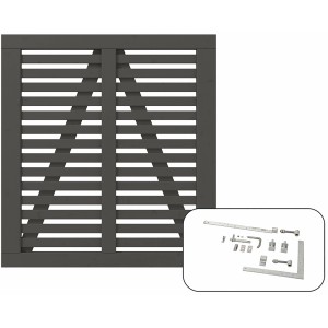 Plus Holz Einzeltor Harmoni Nadelholz Umbragrau 100 cm x 107 cm