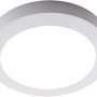 Weiße LED-Deckenleuchte Komplex, 24,7 cm Durchmesser. Schlichte, runde Form. Lichtfarbe einstellbar.
