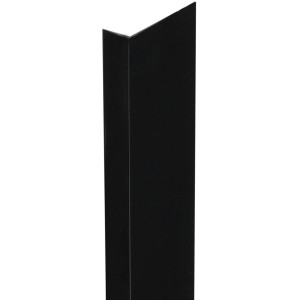 Schwarzes, ungleichschenkliges Arcansas Winkelprofil aus PVC, 40x10x1000 mm.
