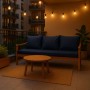 Marineblaues Setgarden Bankkissen für 2-Sitzer Gartenbank (100x50+2x50x56cm).