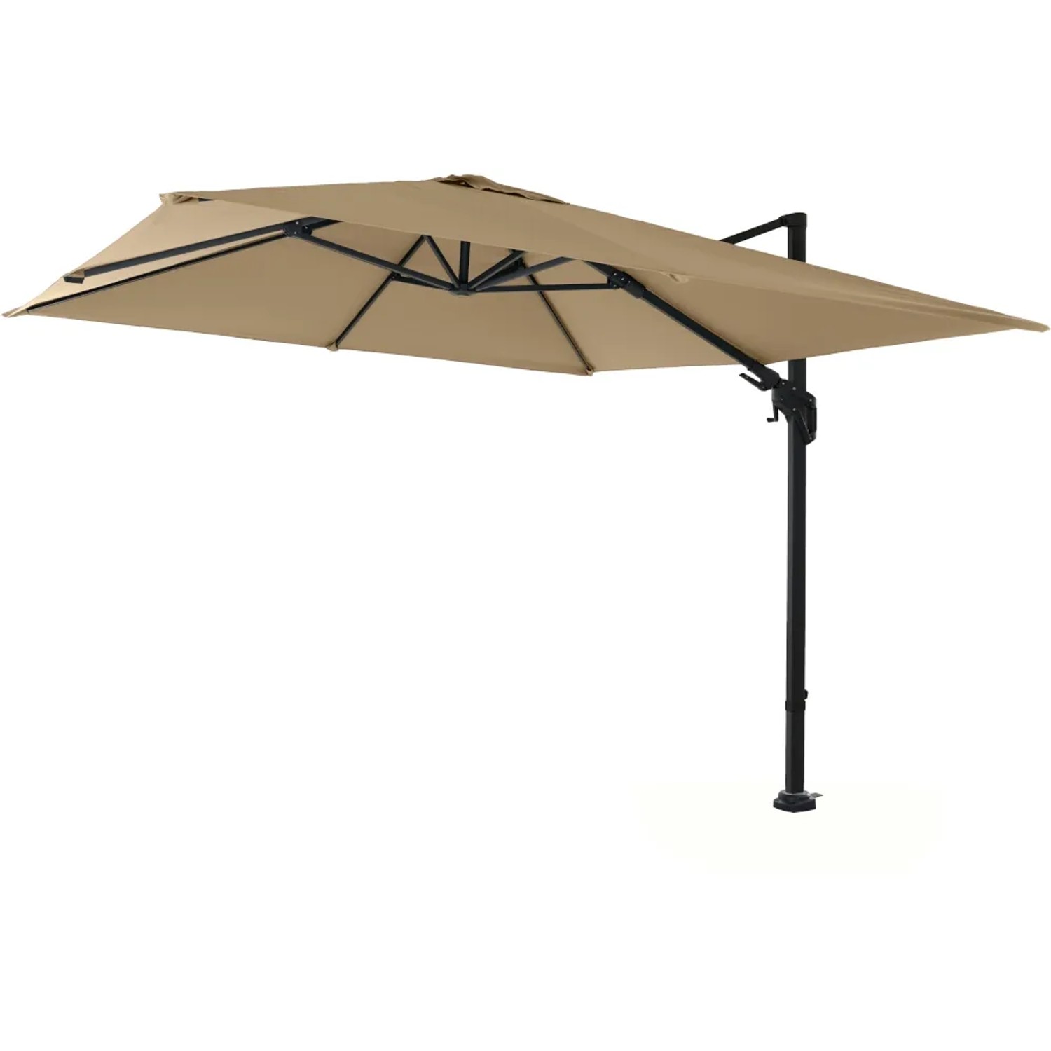 Siena Garden Ampelschirm 300 cm x 300 cm Taupe mit Kurbelmechanik kaufen bei OBI