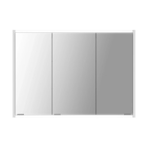Jokey Spiegelschrank Batu 100 cm, weiß hochglänzend, mit LED-Beleuchtung.