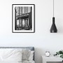 Komar Wandbild Brooklyn Bridge, 40x50 cm, Schwarzweiß-Fotografie im Bilderrahmen.