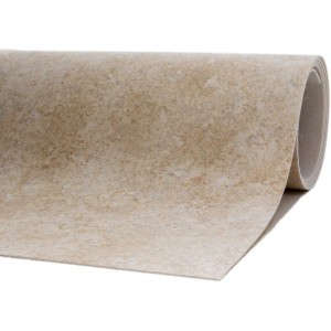 PVC-Bodenbelag Exist uni Beige, Meterware, Breite 300 cm, gerollt.
