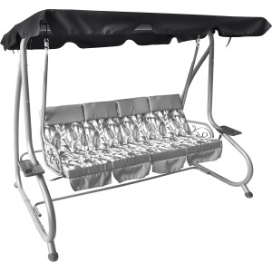 Ersatzdach für Hollywoodschaukel Talca 4-Sitzer 145 x 257 cm Dunkelgrau