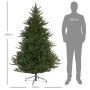 HOMCOM Künstlicher Weihnachtsbaum 180 cm, dicht grün, mit Metallständer. Person zum Größenvergleich.