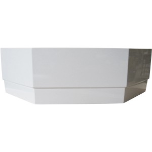 Weiße Acrylschürze für Eckbadewanne Miami, 125 cm, zur einfachen Badewannenverkleidung.