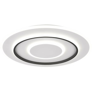 Weiße, runde LED Deckenleuchte Jora, dimmbar, Ø 60cm. Moderne Lampe für Wohnräume.