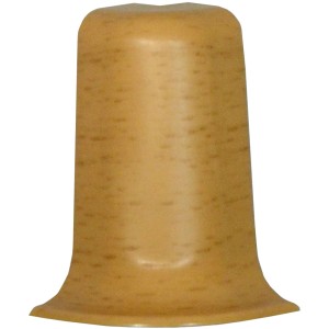 Außenecke KU050 in Buche Optik für Sockelleisten, Kunststoff, 52,5x31,5x21 mm.