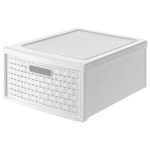 Rotho Schubladenbox Country Gross 19,2 l Weiß