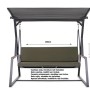 Grünes Kissen Set für Hollywoodschaukel, 160x50x7cm, für 3-Sitzer Schaukel.