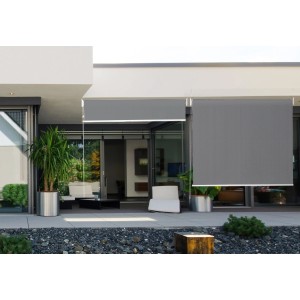 Peddy Shield Sonnenrollo HDPE 140 cm x 240 cm Grau