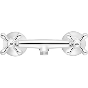 baliv Duscharmatur DU-5040 Chrom mit Kreuzgriffen für Bad & Dusche.