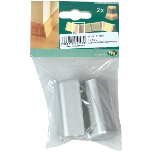 FN Neuhofer Außenecken FU062 Silber, 2er-Pack für Sockelleisten.