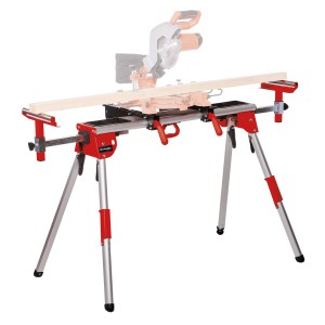 Einhell Untergestell MSS 1610 für Kapp- und Gehrungssägen mit Werkstückauflagen und höhenverstellbaren Füßen.