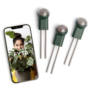 Fyta Beam Pflanzensensor 6 in 1 mit 3 PH-Kits und Smartphone-App zur Bodenanalyse.