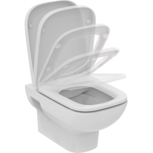 Ideal Standard I.Life A WC-Paket, spülrandlos, mit Softclose-Sitz in Alpin Weiß.