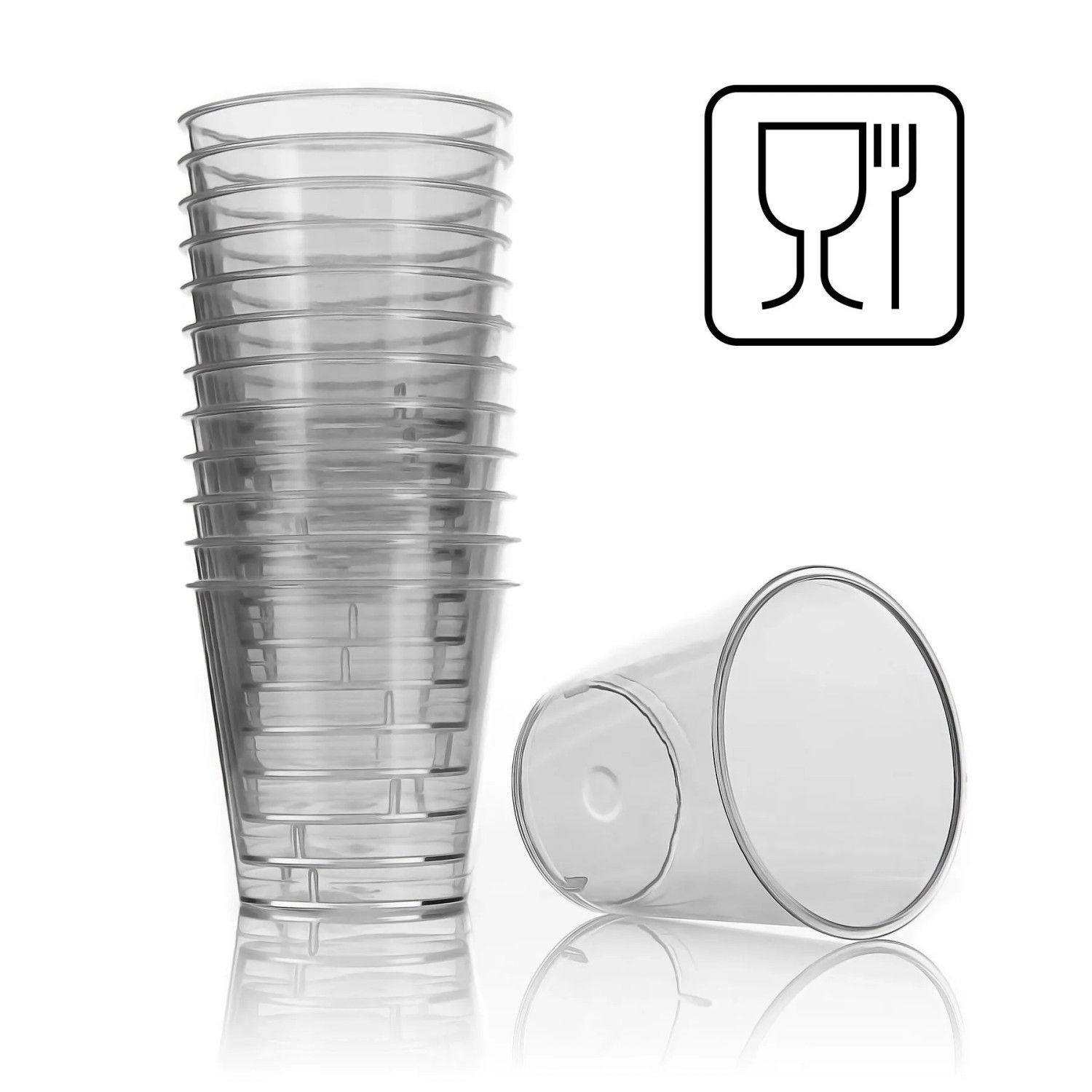 BigDean 200 Stück Schnapsgläser Plastik 3cl lebensmittelecht robust & wiederverwendbar