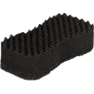 Schwarzer Auto-Waschschwamm mit Wabenstruktur zur Autopflege.