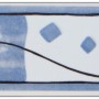 Bordüre Rocio Azul, 6x20 cm, blau-weiß mit floralem Muster für Fliesenkanten.