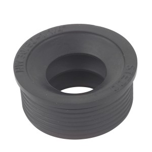 Schwarzer Kirchhoff Ablaufverbinder Gummi 46 mm x 30 mm für Siphonabgang.
