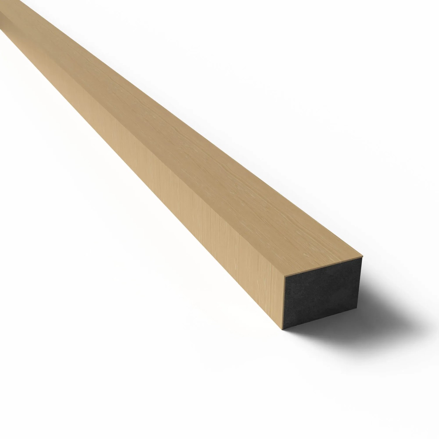 Paneel-Abschlussleiste Eiche, MDF, schwarz, 2,7x300cm. Zubehör für Paneele.