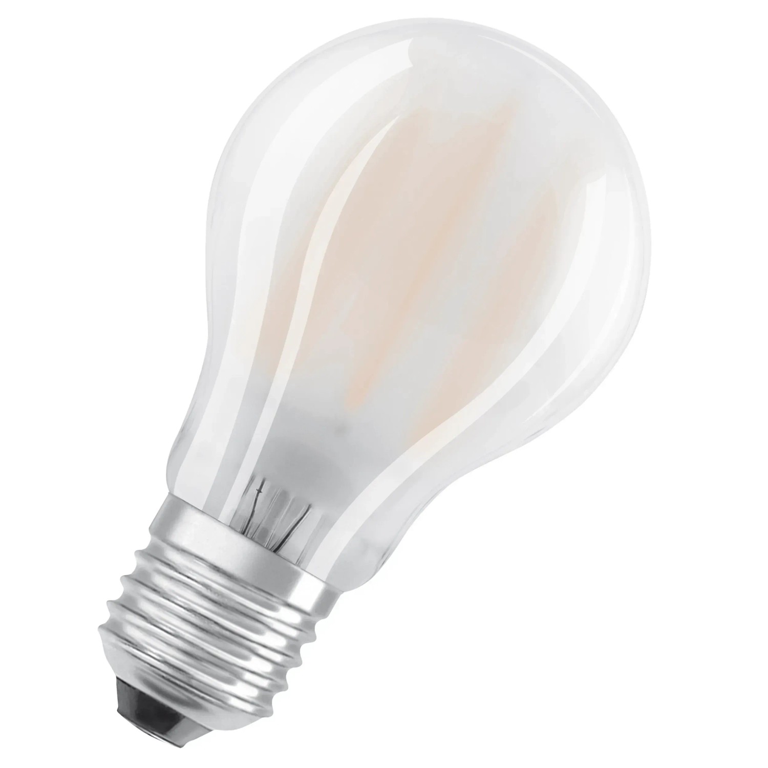 Osram E27 LED-Lampe, 6,5W, Glühlampenform, 5er Set. Warmweißes Licht, 10,5x6cm.