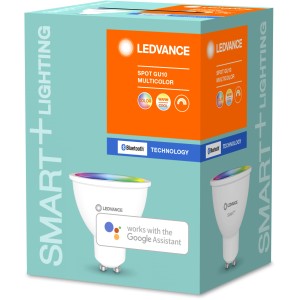 Ledvance Smart+ Bluetooth LED-Reflektorlampe PAR16, RGBW, kompatibel mit Google Assistant.