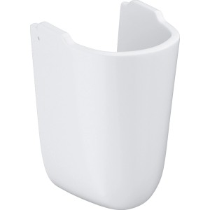 Grohe Halbsäule Bau Keramik in Weiß für Handwaschbecken.