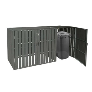 MCW Mülltonnenbox Erweiterung J28, anthrazit, 115x66x76cm, für mehr Ordnung im Garten.
