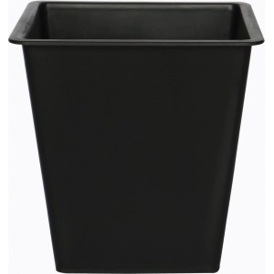 Quadratischer, anthrazitfarbener Pflanzkübel Cube, 28x28x28 cm, aus Polyrattan.