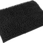 Schwarzer Lalee Badteppich Fluffy, 40x60 cm, weicher Flor für Badezimmer.