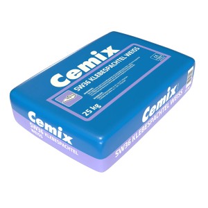 Cemix Klebespachtel SW36 Weiß, 25 kg Sack für Vollwärmeschutz-Systeme.