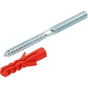 Stockschraube M8 x 100 mm mit Dübel 10 Stück