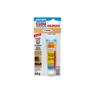 Clou Holzpaste Natur 50g: Gebrauchsfertige Holzspachtel zum Ausbessern von Holzschäden im Innenbereich.